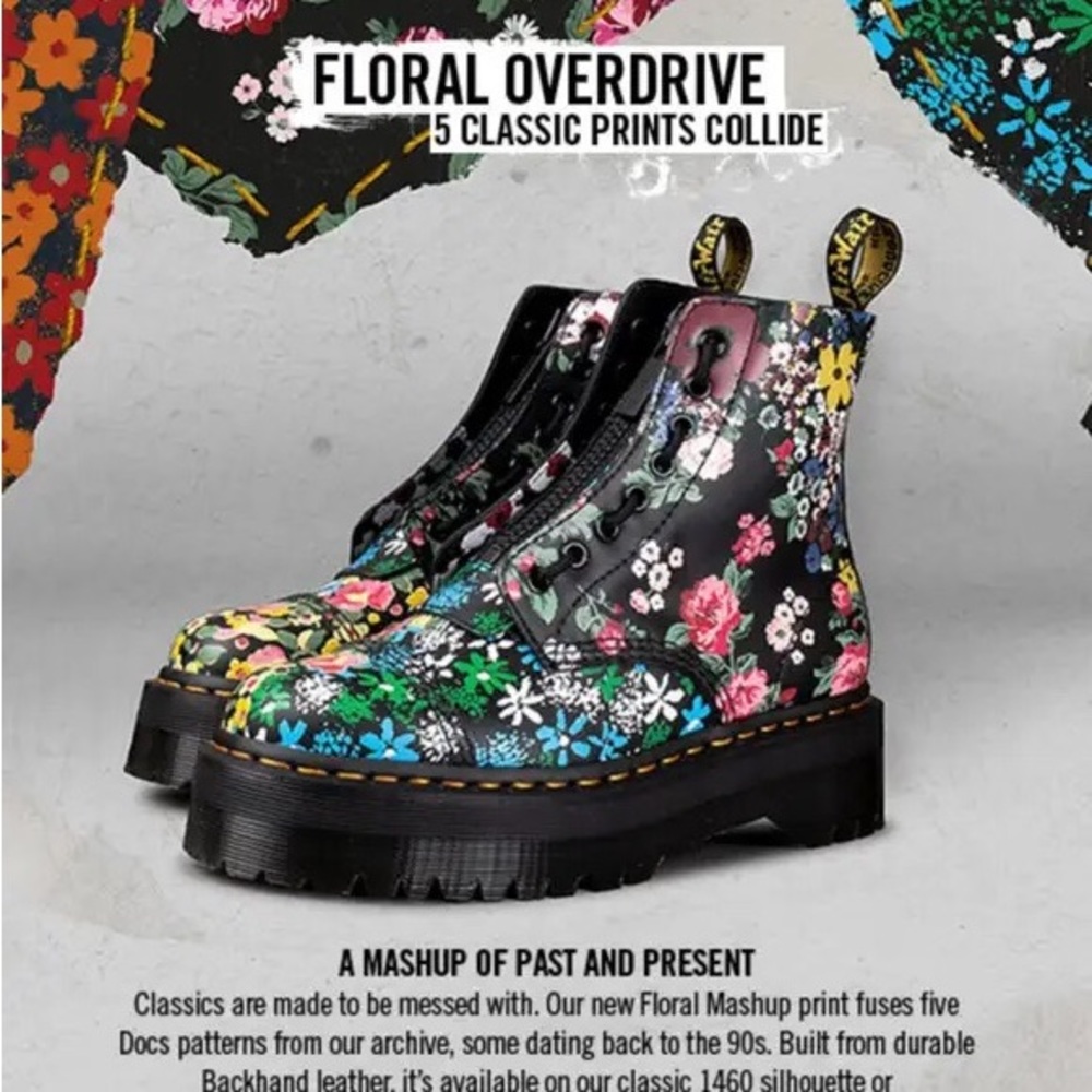 DR. MARTENS Sinclair Floral Mash Up - Picture 13 of 13